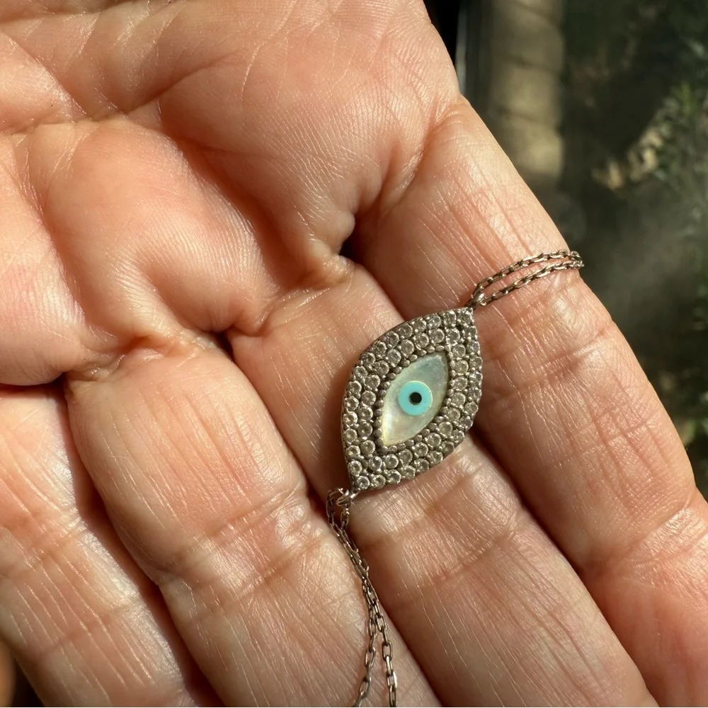 Gold sparkly Evil Eye Bracelet